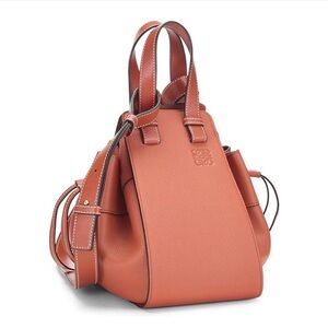 Loewe Terracotta Leather Hammock Tote